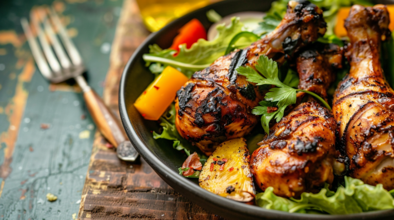 Roasted Jerk Chicken Drumstick School Lunch